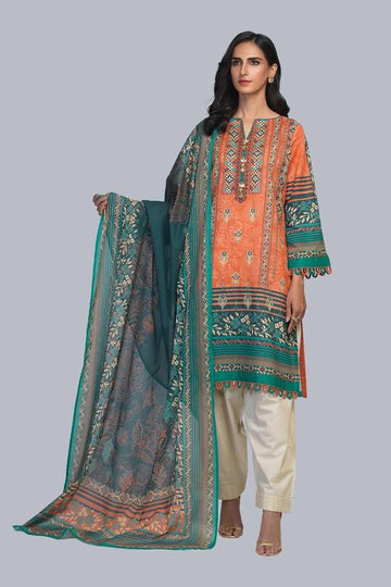 Bonanza Satrangi ASR213P07-ORANGE Eid Collection 2021